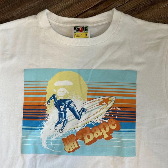 Bape x UNDFTD Undefeated Surfing ape logo tee - Picture 2 of 6
